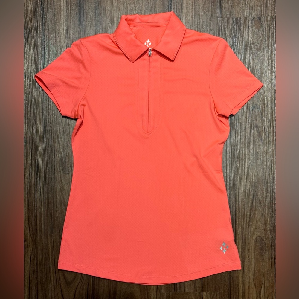 New Jofit Neon Orange Performance Polo – XS